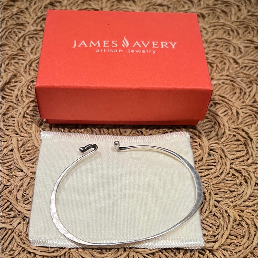 James Avery Silver Hammered Bangle